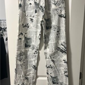 Reformation Black and White Print Jeans